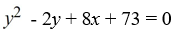 Find an equation for the parabola with focus (1, 11)  and directrix y = 7. A)    B)    C)    D)   