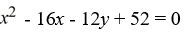 Find an equation for the parabola with focus (8, -2)  and directrix y = 4. A)    B)    C)    D)   