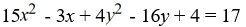 Identify the conic section given by the following equation as a parabola, ellipse, circle, or hyperbola.   A)  parabola B)  ellipse C)  circle D)  hyperbola