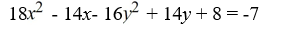 Identify the conic section given by the following equation as a parabola, ellipse, circle, or hyperbola.   A)  parabola B)  ellipse C)  circle D)  hyperbola