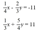 Use Cramer's Rule to solve the system of equations or determine if the system is inconsistent (no solution) or dependent (infinitely many solutions).  