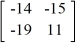 Write the system of linear equations as a matrix equation.   A)  =       B)  =       C) =       D)  =      