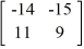 Write the system of linear equations as a matrix equation.   A)  =       B)  =       C) =       D)  =      
