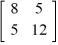 Find   given that A =   . A)    B)    C)    D)   