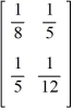 Find   given that A =   . A)    B)    C)    D)   