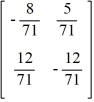 Find   given that A =   . A)    B)    C)    D)   