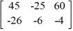 Calculate -4A - 5B if A =   and B =   . A)    B)    C)    D)   