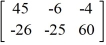 Calculate -4A - 5B if A =   and B =   . A)    B)    C)    D)   