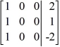 Use row operations to transform the matrix to reduced row-echelon form.   A)    B)    C)    D)   