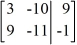 Perform the row operation   +   ?   <sub> </sub>on the matrix and write the resulting matrix.   A)    B)    C)    D)   