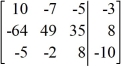 Perform the row operation -6   +   ?   <sub> </sub>on the matrix and write the resulting matrix.   A)    B)    C)    D)   