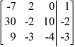Perform the row operations   on the matrix and write the resulting matrix.   A)    B)    C)    D)   