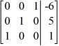 Use row operations to transform the matrix to reduced row-echelon form.   A)    B)    C)    D)   