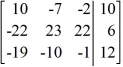 Perform the row operation 5   +   →   on the matrix and write the resulting matrix.   