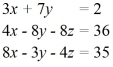 Solve the system of linear equations for x, y, and z using Gauss-Jordan elimination.   A)  (3, -1, -2)  B)  (3, 1, -2)  C)  (-2, -1, 3)  D)  (-2, 1, 3) 