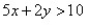 Match the graph to the linear inequality.   A)    B)    C)    D)   