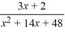 Select the form of the partial fraction decomposition for the given rational expression. Do not solve for the constants.   A)    B)    C)    D)   