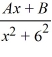 Select the form of the partial fraction decomposition for the given rational expression. Do not solve for the constants.   A)    B)    C)    D)   