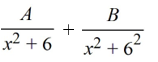 Select the form of the partial fraction decomposition for the given rational expression. Do not solve for the constants.   A)    B)    C)    D)   