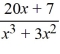 Select the form of the partial fraction decomposition for the given rational expression. Do not solve for the constants.   A)    B)    C)    D)   