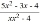 Select the form of the partial fraction decomposition for the given rational expression. Do not solve for the constants.   A)    B)    C)    D)   