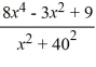 Select the form of the partial fraction decomposition for the given rational expression. Do not solve for the constants.   A)    B)    C)    D)   
