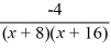 Write the form of the partial fraction decomposition for the given rational expression. Do not solve for the constants.   
