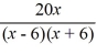 Write the partial fraction decomposition for the given rational expression.   