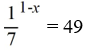 Solve the exponential equation exactly for x.   A)  -2 B)  1 C)  3 D)  -1