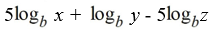 <strong>Write the expression as a sum or difference of logarithms. </strong> A) B) C) D)