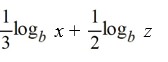 <strong>Write the expression as a sum or difference of logarithms. </strong> A) B) C) D)
