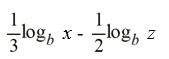 <strong>Write the expression as a sum or difference of logarithms. </strong> A) B) C) D)