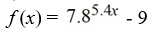 State the domain and range for the function. Express in interval notation.   
