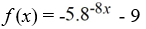 State the domain and range for the function. Express in interval notation.   