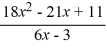 For the rational function f (x) =   , find the equation of the slant asymptote.