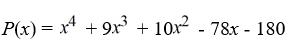 Factor the polynomial as a product of linear factors.
