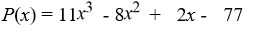 <strong>Use the rational zero theorem to list the possible rational zeros. </strong> A) {±1, ±1/11, ±7/11} B) {±1, ±11, ±7, ±77} C) {±1, ±11, ±7, ±77, ±1/11, ±7/11} D) {±1, ±11, ±7}