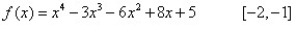 Use the intermediate value theorem to approximate the real zero in the indicated interval. Approximate to two decimal places if necessary.r