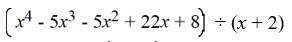 Compute the following using synthetic division.