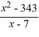 Divide the polynomials.