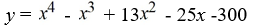 <strong>Find a polynomial of minimum degree with zeros 4, -3 and 5 (of multiplicity 2).</strong> A) B) C) D)