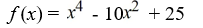 <strong>Find a polynomial of minimum degree that has the zeros (with multiplicity 2) and - (with multiplicity 2).</strong> A) B) C) D)