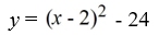 Rewrite the quadratic equation in standard form by completing the square.   A)    B)    C)    D)   
