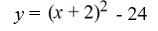 Rewrite the quadratic equation in standard form by completing the square.   A)    B)    C)    D)   