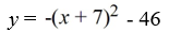 Rewrite the quadratic function in standard form by completing the square.   A)    B)    C)    D)   