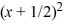 Find the vertex of the parabola associated with the quadratic equation. Y =   - 3 A)  (-1/2, -3)  B)  (1/2, -3)  C)  (-1/2, 3)  D)  (1/2, 3) 