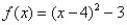 Match the quadratic function to an equation in standard form.   A)    B)    C)    D)   