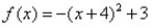 Match the quadratic function to an equation in standard form.   A)    B)    C)    D)   