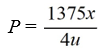 <strong>Write an equation that describes the variation. P varies directly with the square root of x and inversely with the cube of u. when and </strong> A) B) C) D)