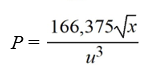 <strong>Write an equation that describes the variation. P varies directly with the square root of x and inversely with the cube of u. when and </strong> A) B) C) D)